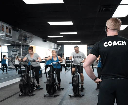 Coach teaching fitness class at FBBC
